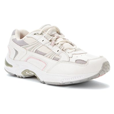 Vionic Women's with Orthaheel Technology Women's Walker White/Pink Leather 10 Medium