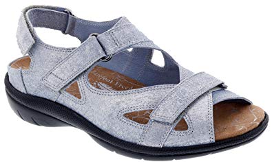 Drew Shoe Lagoon Women's Therapeutic Diabetic Extra Depth Sandal Leather Velcro